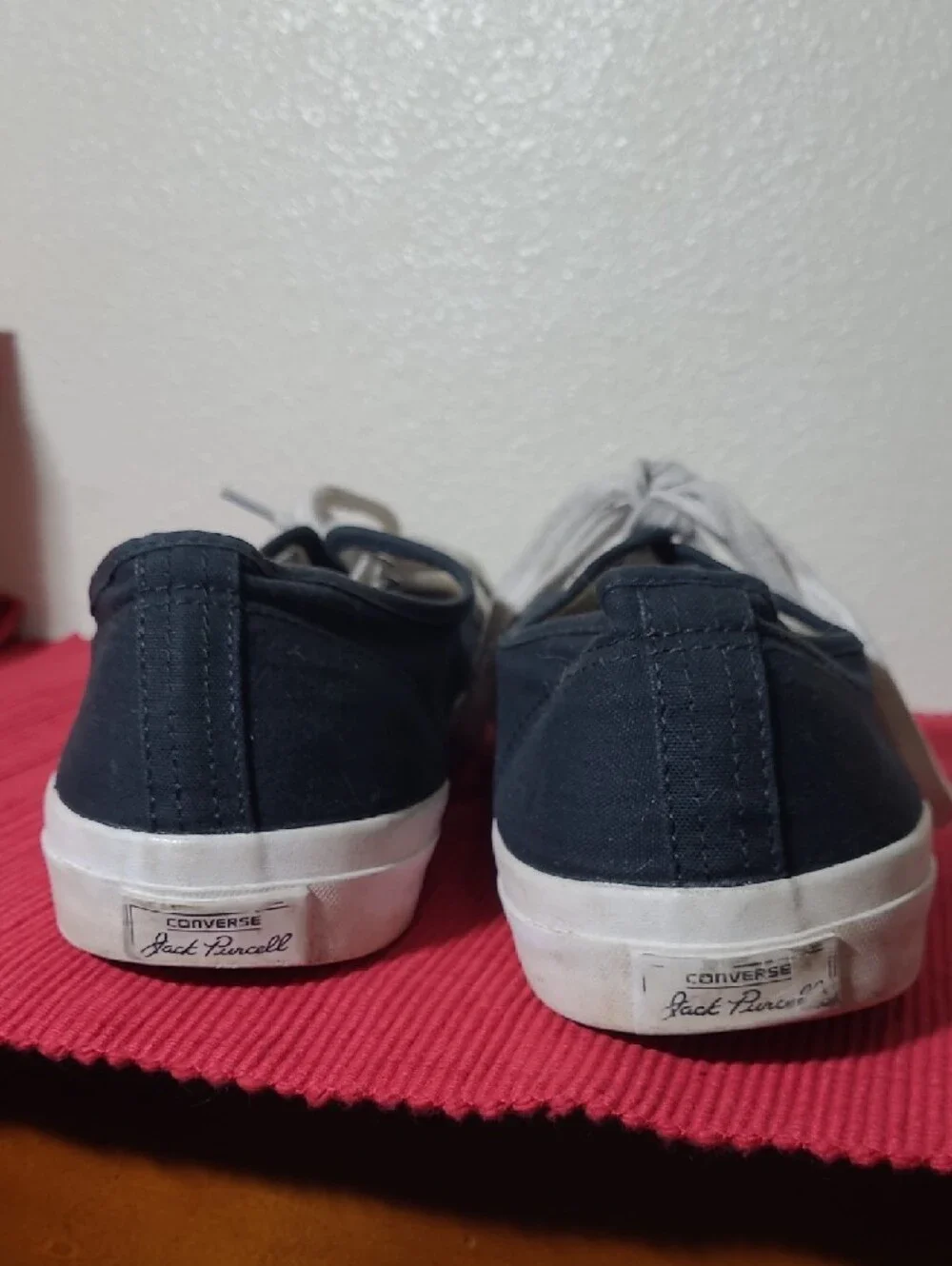 Converse Navy Low-Top Sneakers with White Trim - Picture 3 of 13